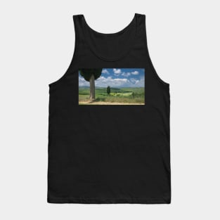 Panoramic view on Val d'Orcia, Tuscany Tank Top